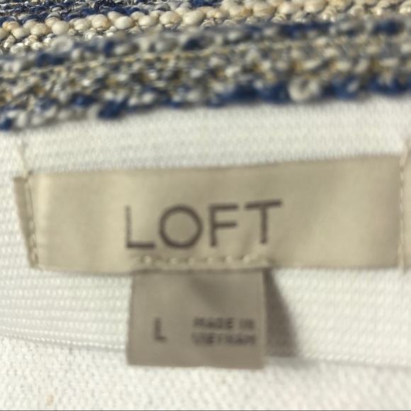 Loft Periwinkle and Cream Specked Twead Skirt - Picture 5 of 6